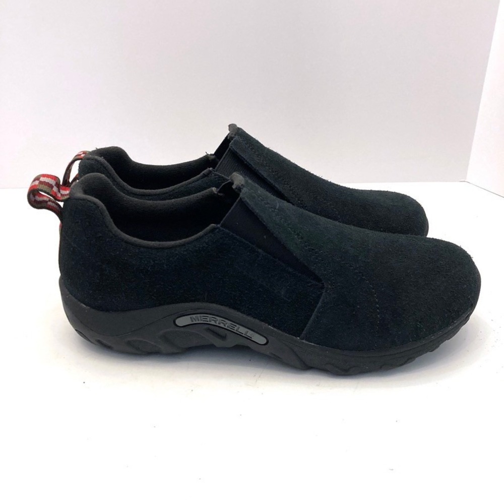 Merrell Jungle Moc Waterproof Slip-On Shoe Black Suede Womens 6 EU 37 Comfort